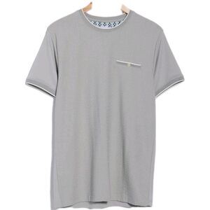 DENIM AND FLOWER Textured Knit T-Shirt Mens XL Mint Gray Green NWT Polo Shirt